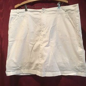 Women's Croft & Barrow Nat Fit White Skort SZ 18W